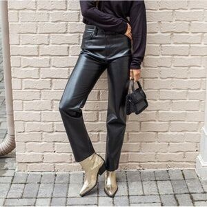 AGOLDE Recycled Leather Black Pants 24